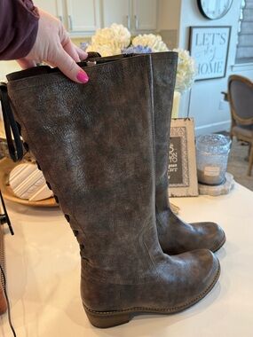 Brand New Wolky Pardo Women's Tall Lace-Up Boots - Grayish Brown